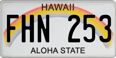 HI license plate FHN253