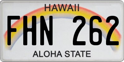 HI license plate FHN262