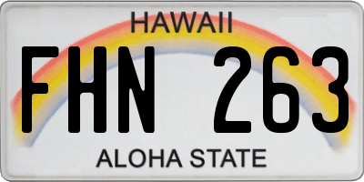 HI license plate FHN263