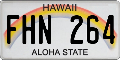 HI license plate FHN264