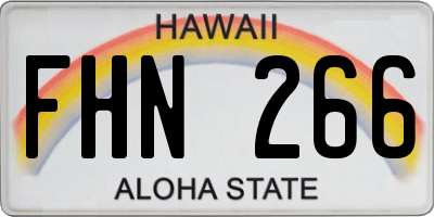 HI license plate FHN266
