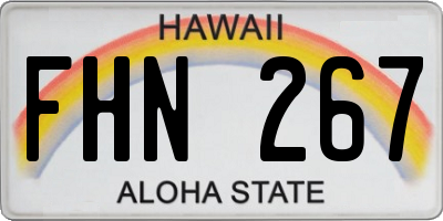 HI license plate FHN267