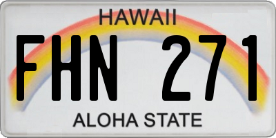 HI license plate FHN271