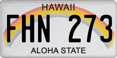 HI license plate FHN273