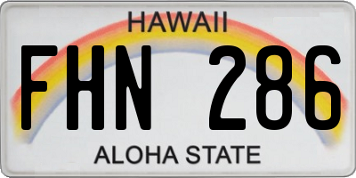 HI license plate FHN286