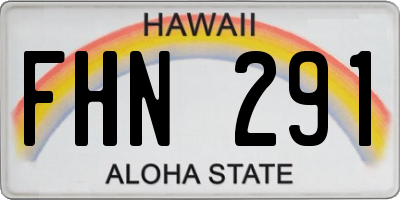HI license plate FHN291