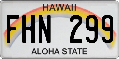 HI license plate FHN299
