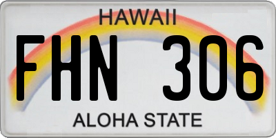 HI license plate FHN306
