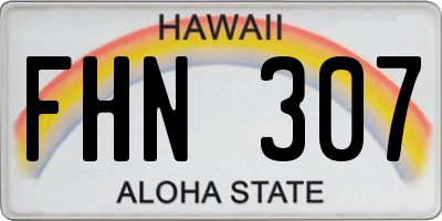 HI license plate FHN307