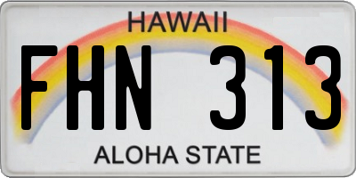 HI license plate FHN313