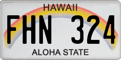 HI license plate FHN324