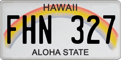HI license plate FHN327