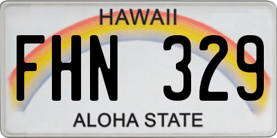 HI license plate FHN329