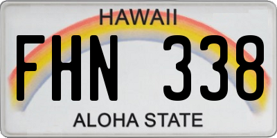 HI license plate FHN338