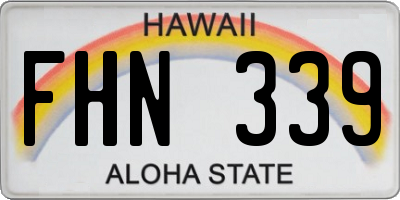 HI license plate FHN339