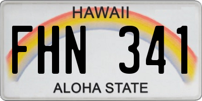 HI license plate FHN341