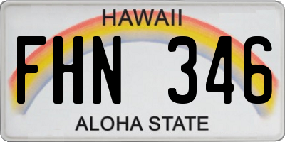 HI license plate FHN346