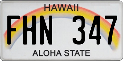 HI license plate FHN347