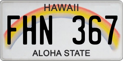 HI license plate FHN367