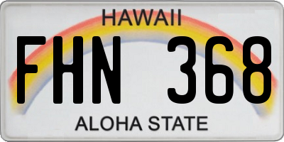 HI license plate FHN368