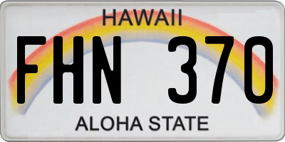 HI license plate FHN370
