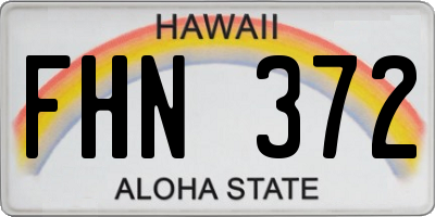 HI license plate FHN372