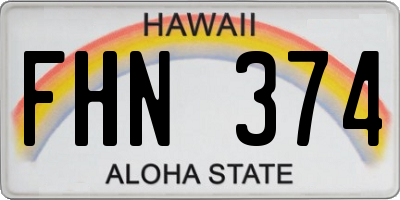 HI license plate FHN374