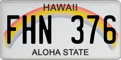 HI license plate FHN376