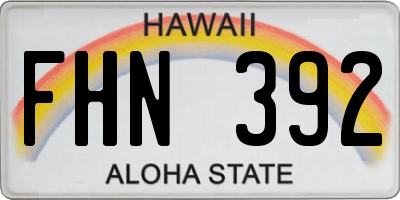 HI license plate FHN392