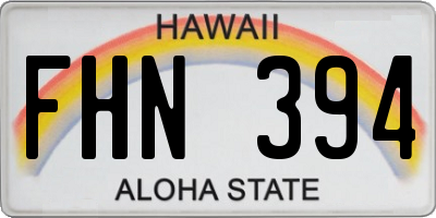 HI license plate FHN394