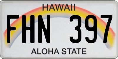 HI license plate FHN397