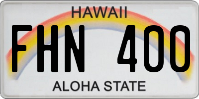 HI license plate FHN400