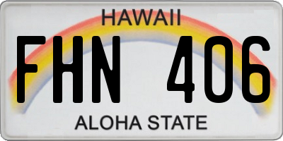 HI license plate FHN406
