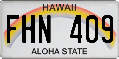 HI license plate FHN409