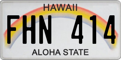 HI license plate FHN414