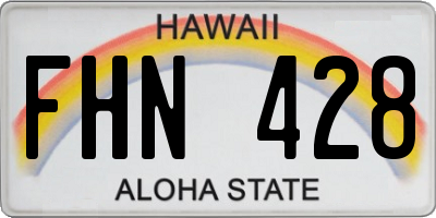 HI license plate FHN428