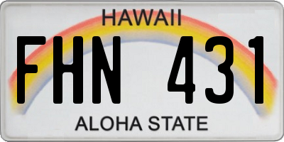 HI license plate FHN431