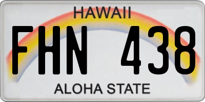 HI license plate FHN438