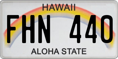 HI license plate FHN440