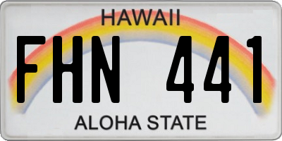 HI license plate FHN441