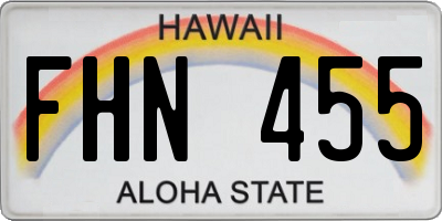 HI license plate FHN455