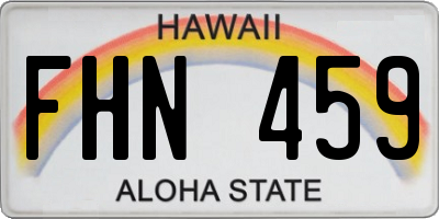 HI license plate FHN459