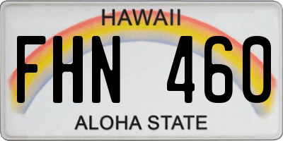 HI license plate FHN460