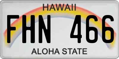 HI license plate FHN466