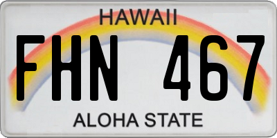HI license plate FHN467