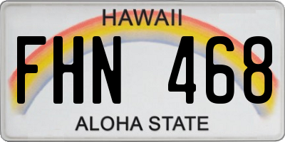 HI license plate FHN468