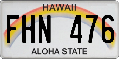 HI license plate FHN476