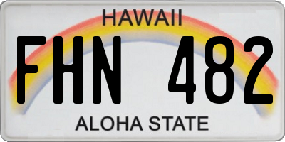 HI license plate FHN482