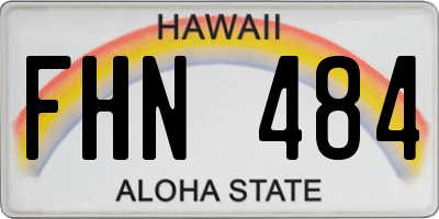 HI license plate FHN484