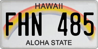HI license plate FHN485